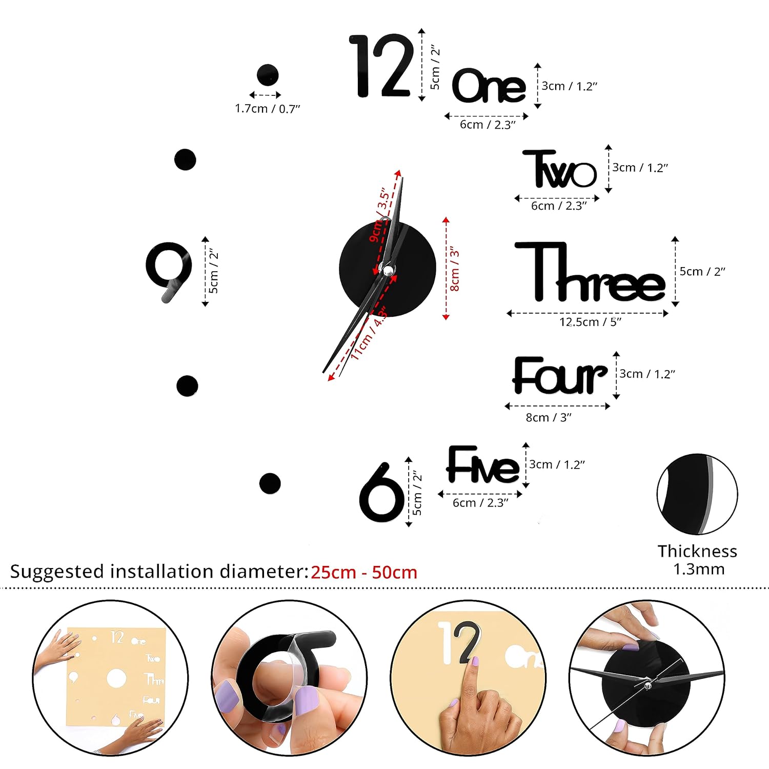 Great Collection - 3D Wall Clock Modern Designed Clock