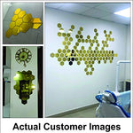 Great Collection - Golden Hexagon 3D Acrylic Wall Stickers