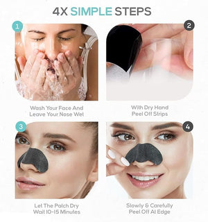 Great Collection - Blackhead Pore Strips (PACK OF 10) Nose Strips for Black Head Remover,Deep Cleansing Charcoal Strips with Instant Blackhead Removal,Natural Charcoal Pore Cleaner & Minimizer(PACK OF 10)