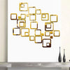Great collection - Square Golden 5 Set Decorative Mirror Stickers for Wall, Wall Mirror Stickers, 3D Acrylic Stickers Wall Stickers for Hall Room, Bed Room, Kitchen Living Room Kids Room