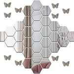 Great Collection - Golden Hexagon 3D Acrylic Wall Stickers