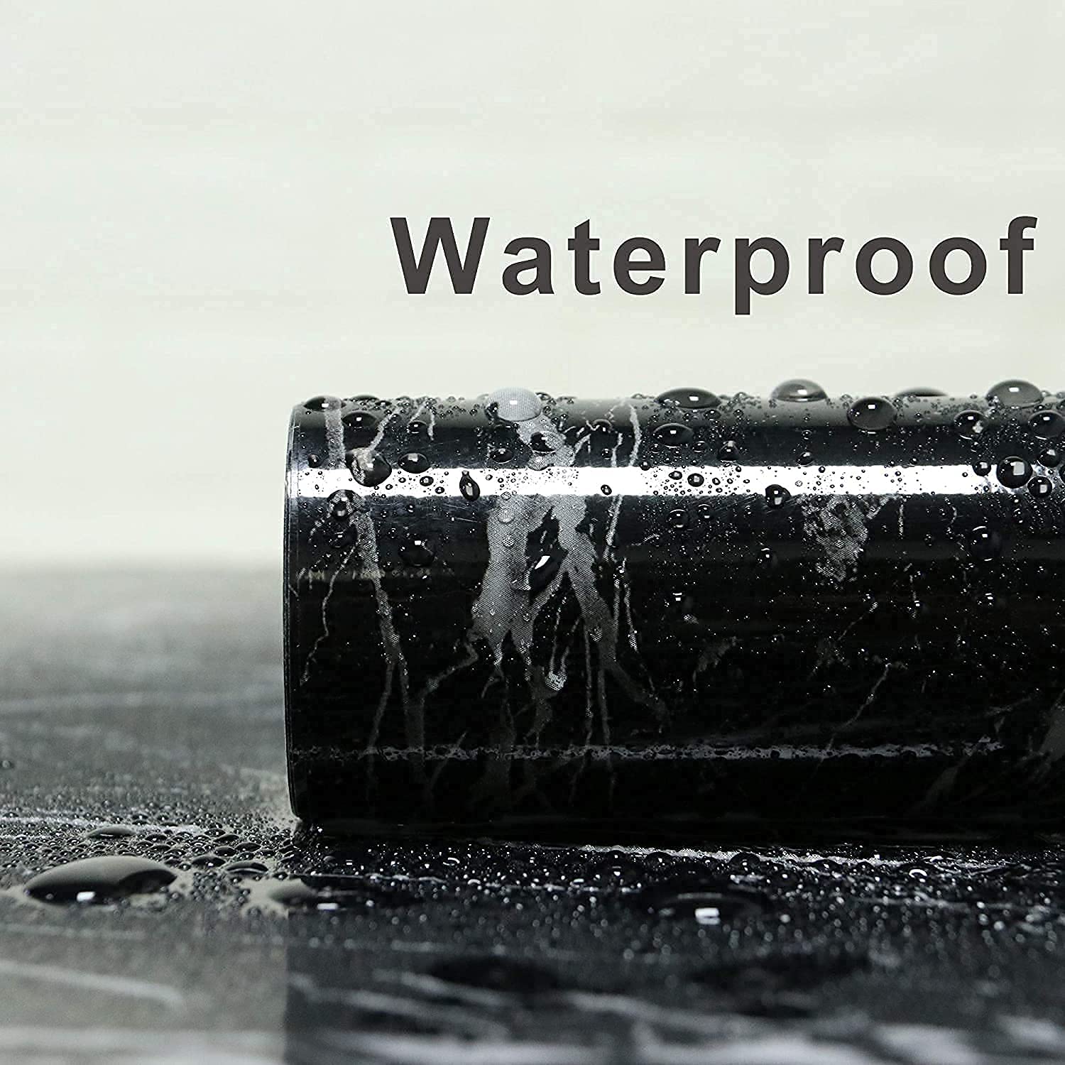 Black Marble Wallpaper for Kitchen Counter Top Waterproof & Oil Proof (1.3 Meter)