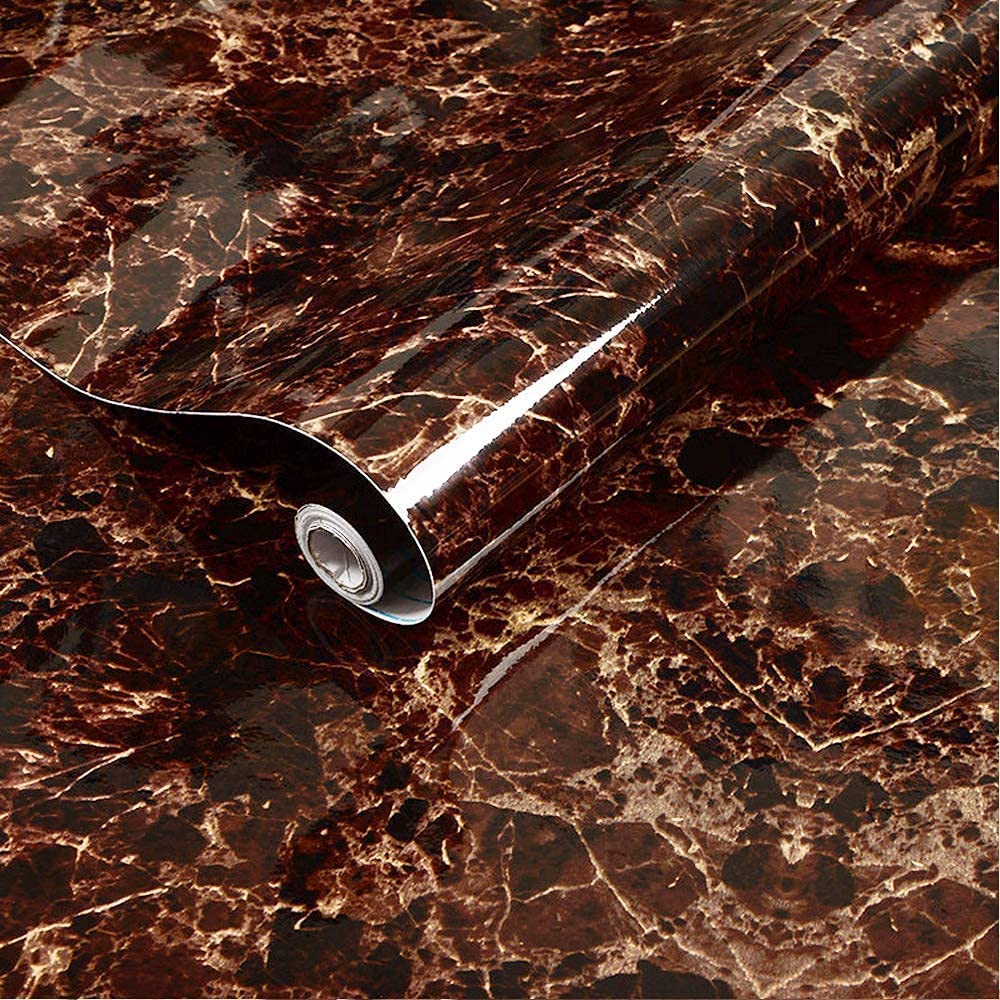 Black Marble Wallpaper for Kitchen Counter Top Waterproof & Oil Proof (1.3 Meter)