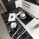 Black Marble Wallpaper for Kitchen Counter Top Waterproof & Oil Proof (1.3 Meter)