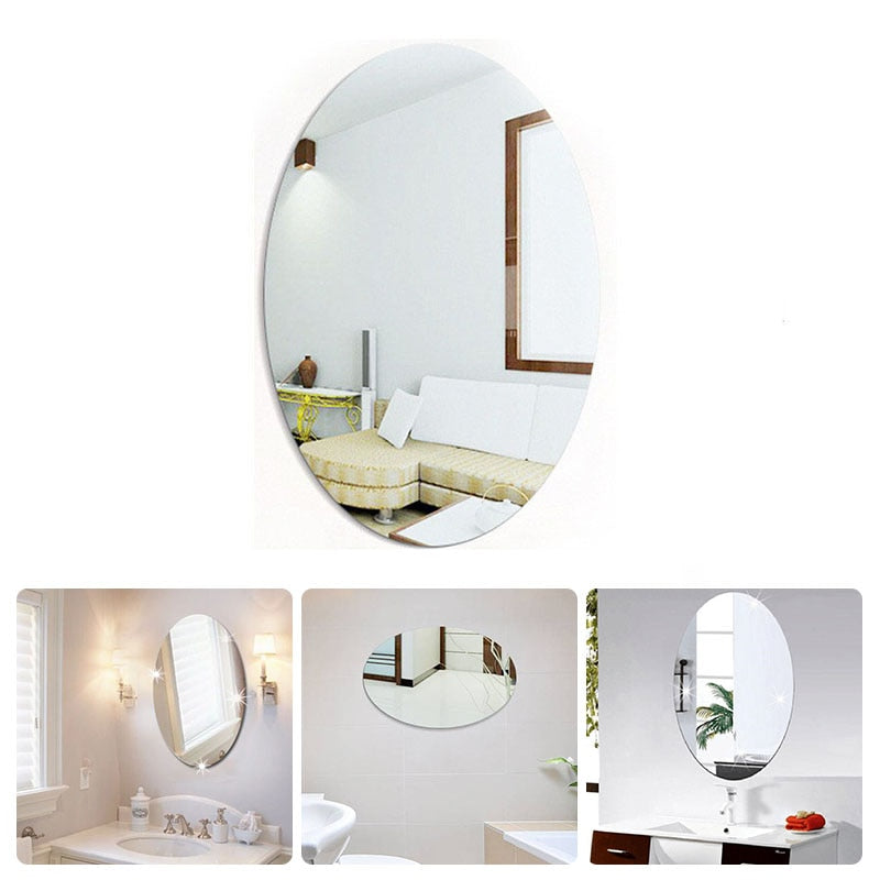 Great Collection - Acrylic Oval Mirror (35 x 50 cm) PACK OF 2