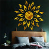 Great Collection - 3D Acrylic Sun Flame Mirror Decorative Wall Stickers  ,(45cm X 45cm) - Pack of 25 (Gold)